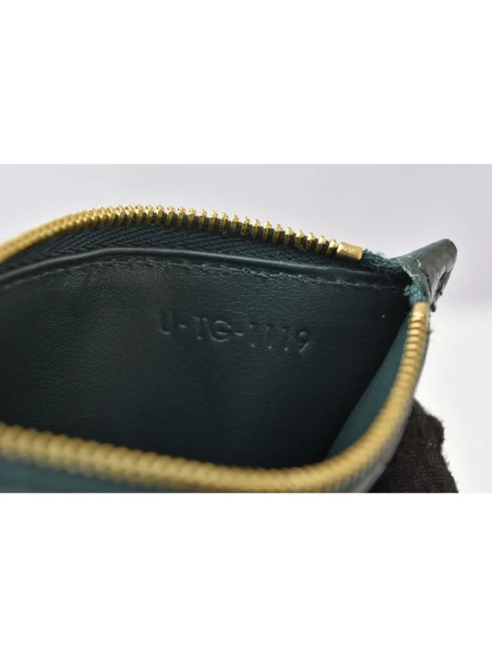 Celine Coin Purse Card Slot Compact with Zip Fragment Case Green